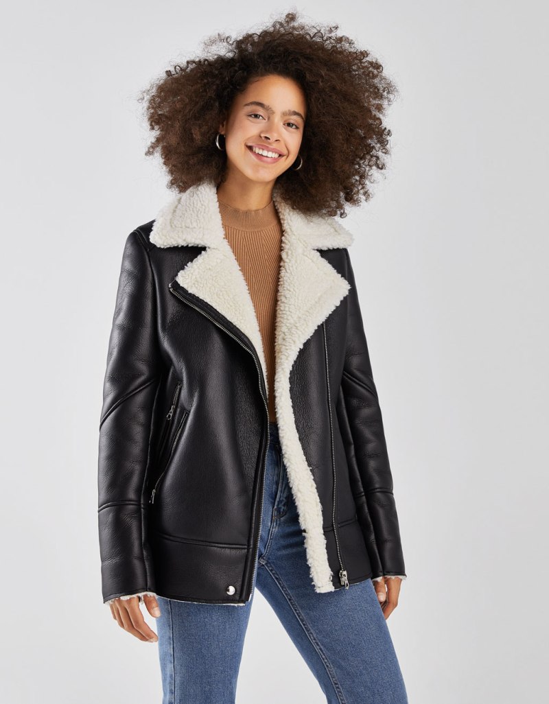 Bershka косухи Авиатор дубленка