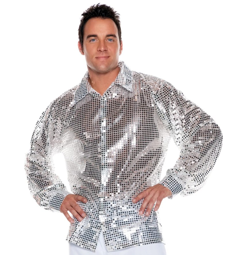 Glitter Disco Shirt Silver одежда