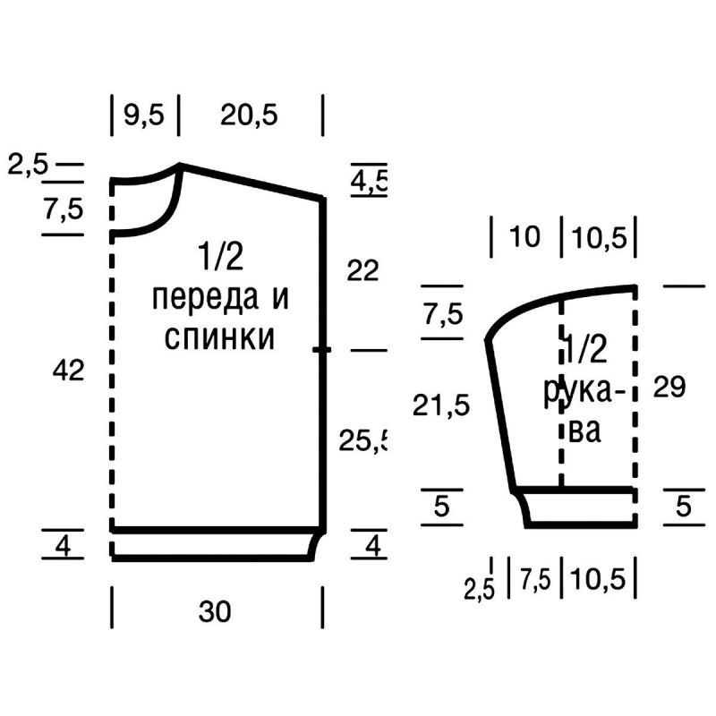 Свитер женский спицами выкройка