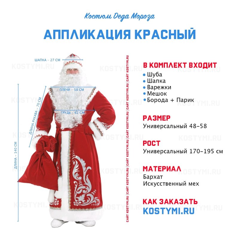 Шуба Деда Мороза пошив