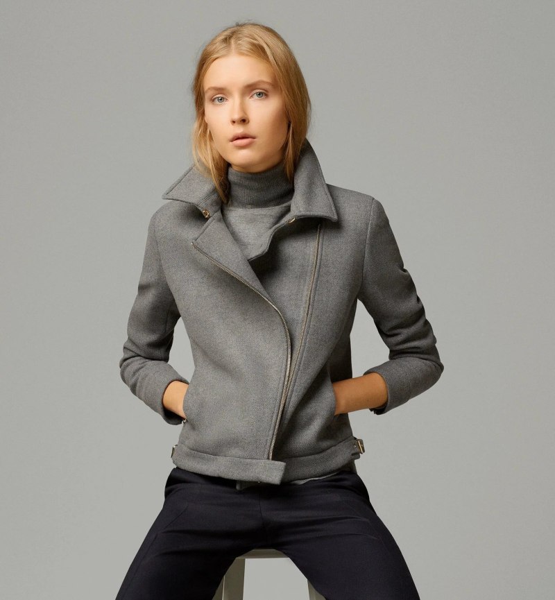 Серая куртка massimo Dutti