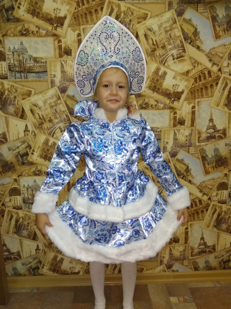 Снегурочка Гжель батик