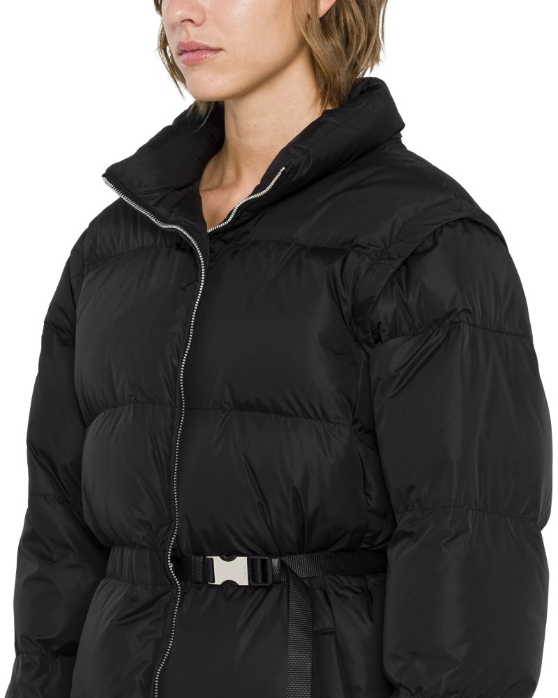 Re-nylon Cropped down Jacket Prada