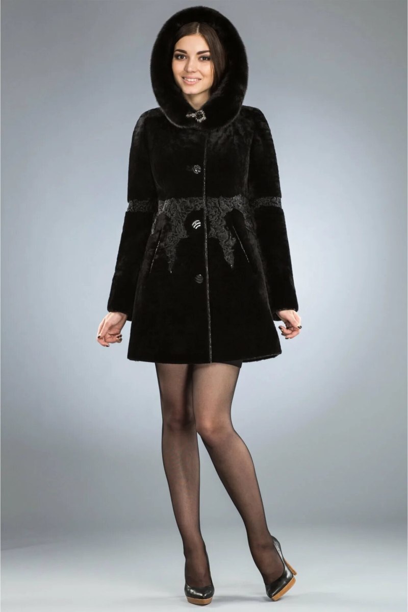 Шуба мутоновая bx18338 Снежная Королева