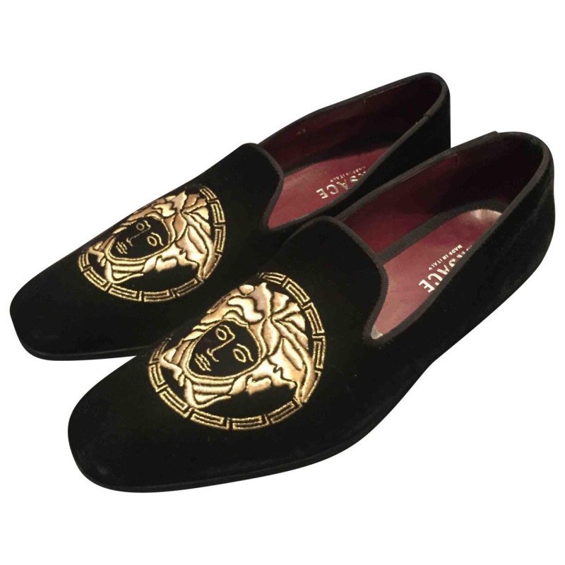 Versace Medusa Velvet Loafers