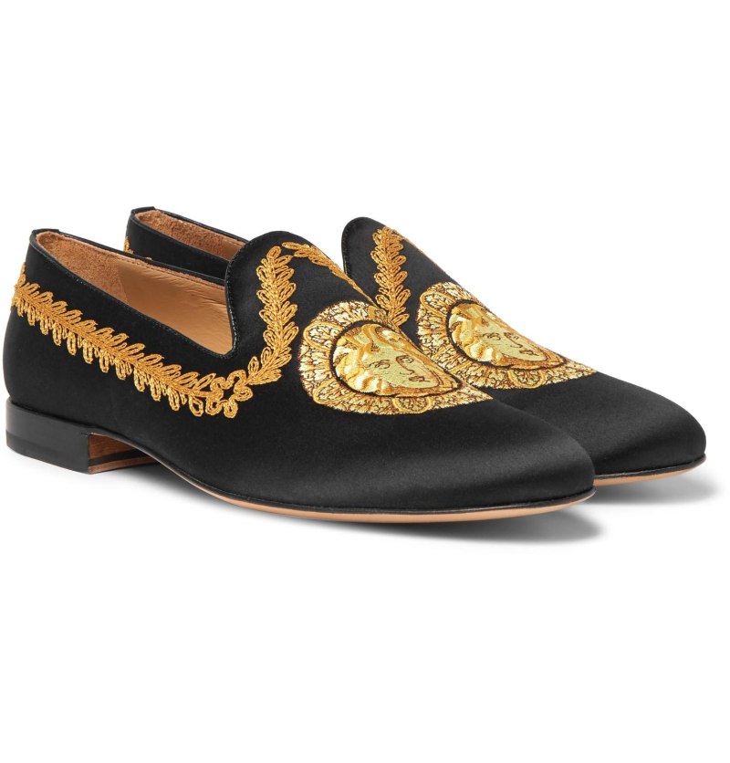 Versace Medusa Velvet Loafers
