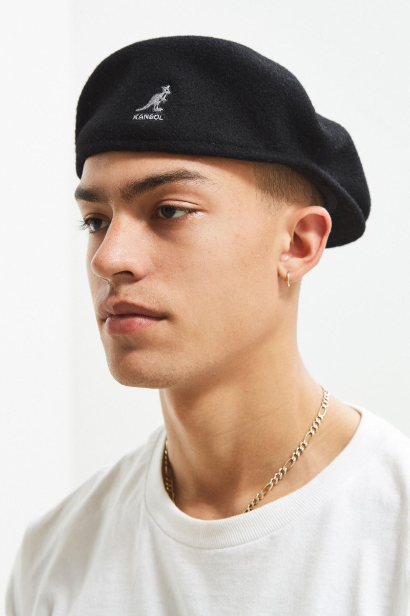 Kangol кепка черная мужская
