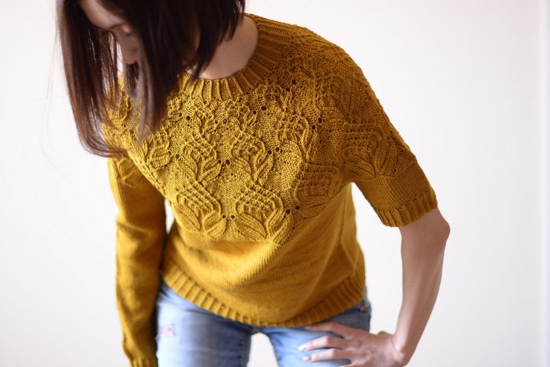 Пуловер Yoke pattern by Yoko hatta с круглой кокеткой