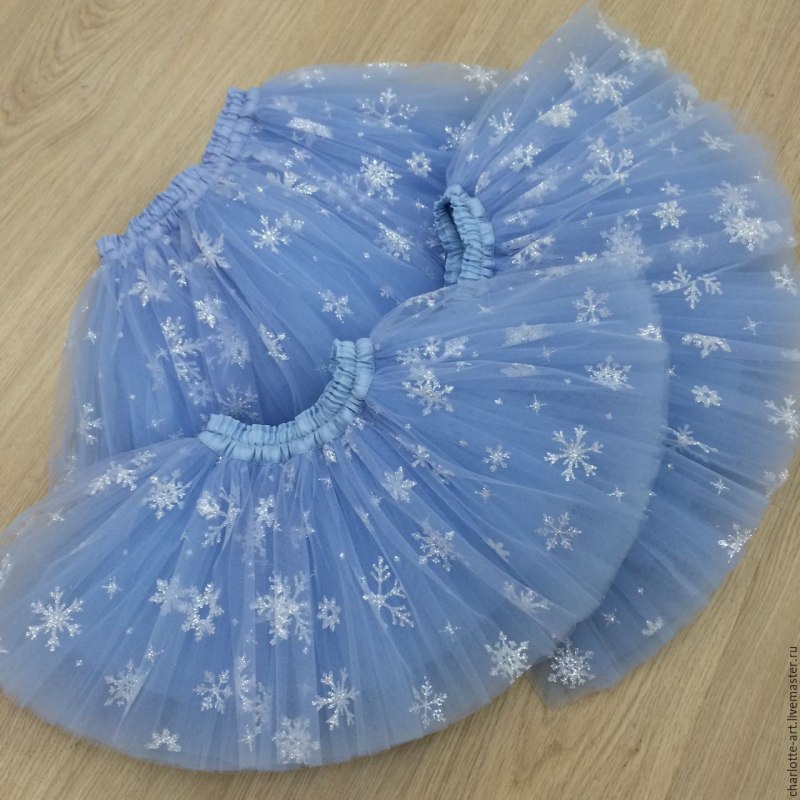 Юбка снежинки из фатина