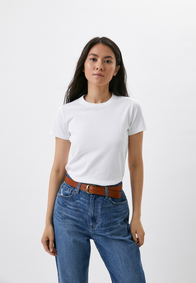 Белая футболка Uniqlo женская
