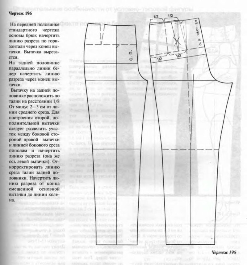 Построение брюк женских
