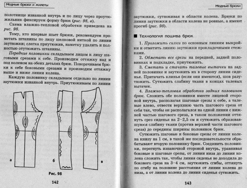 ВТО задней половинки брюк