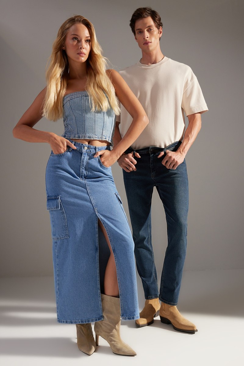 Джинсовый комбинезон h&m