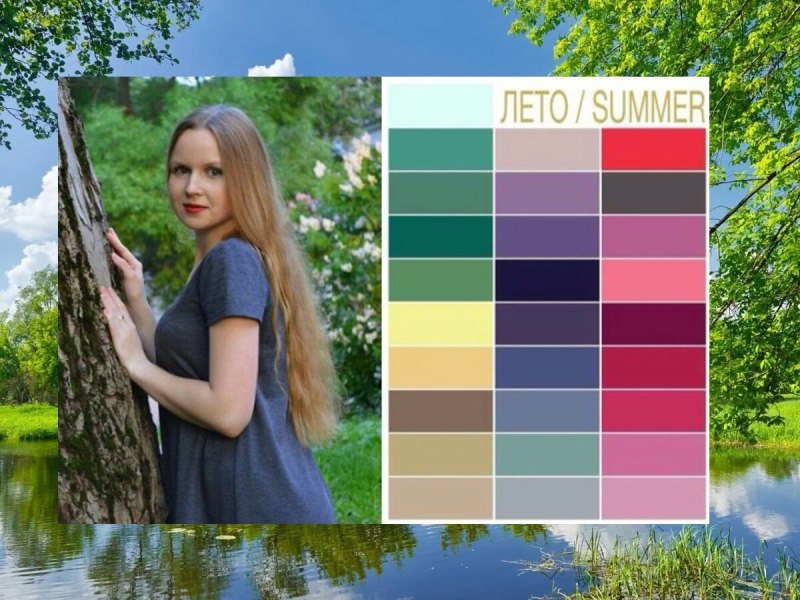 Контрастное лето цветотип палитра