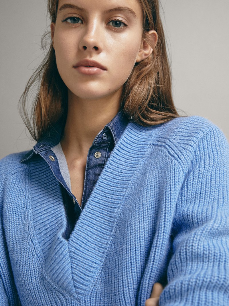 Massimo Dutti синий свитер