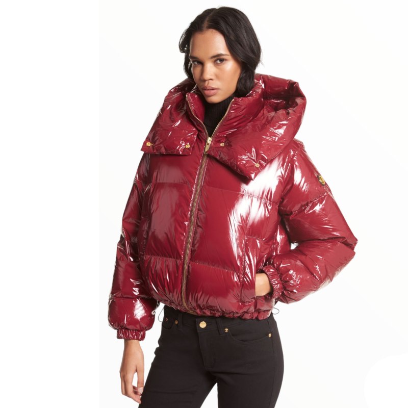 Quilted Cir nylon Puffer Coat real foto