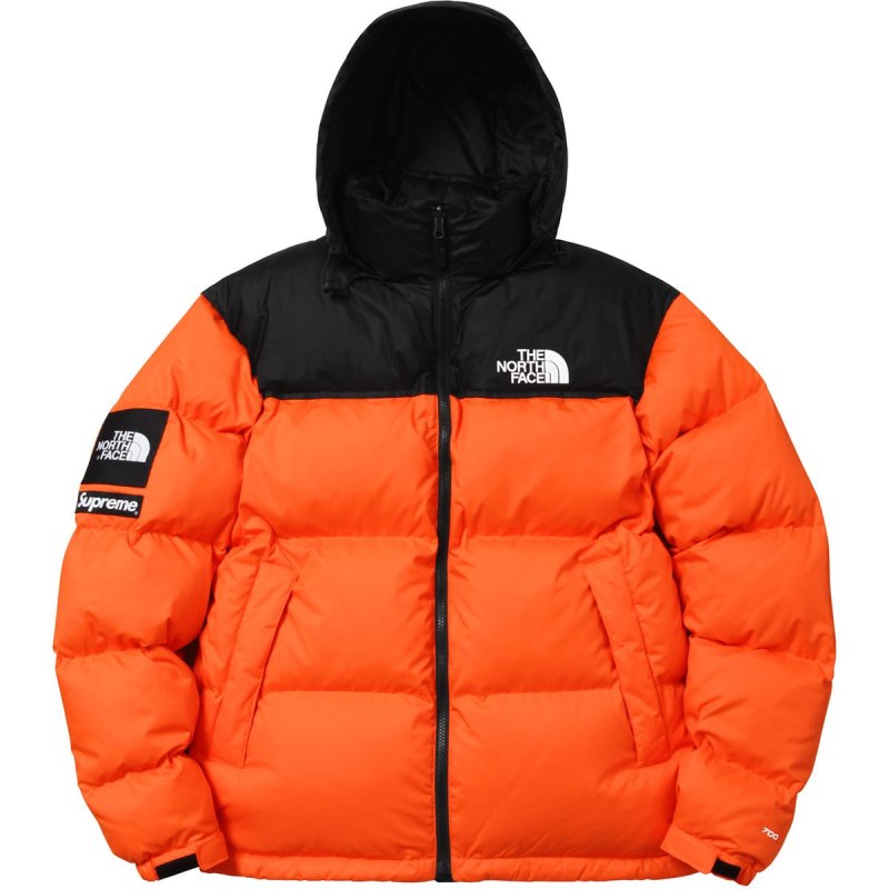 Пуховик the North face 700 Nuptse оранжевый