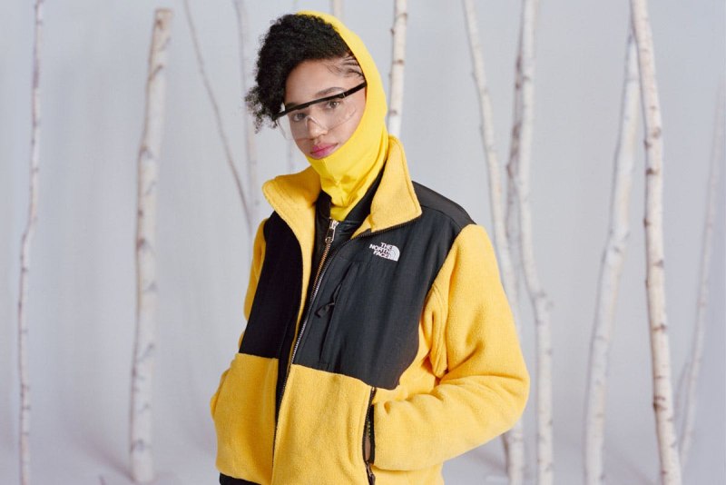The North face куртка днлиная жёлтая