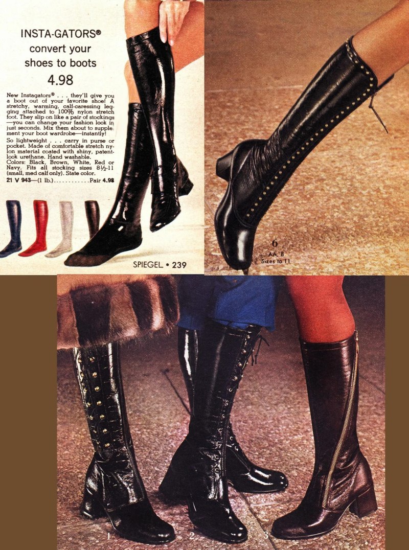 Vintage 70s сапоги чулки