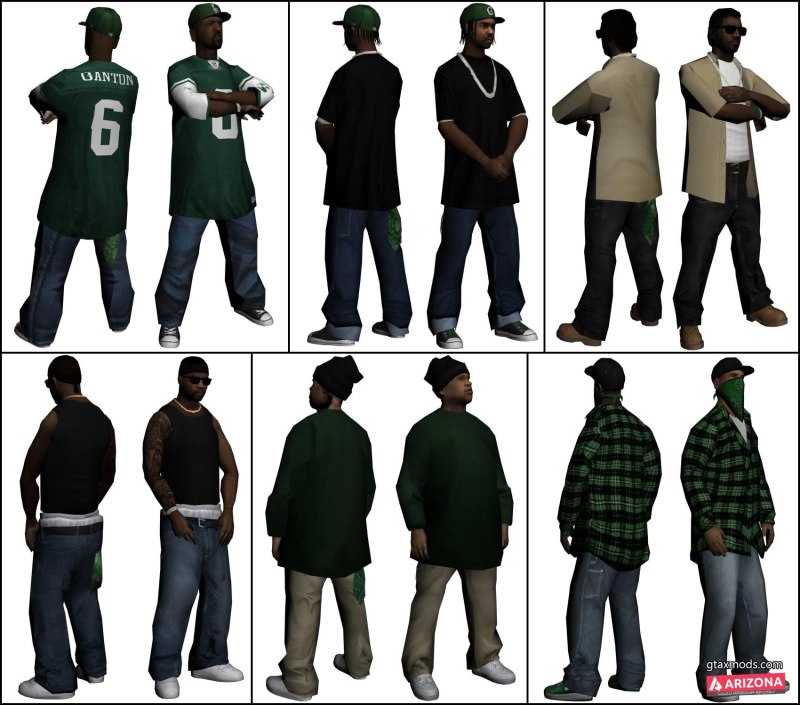 GTA San Andreas банда Гроув стрит