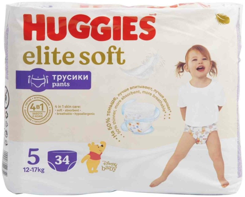 Huggies Elite Soft трус подг 5(12-17кг)