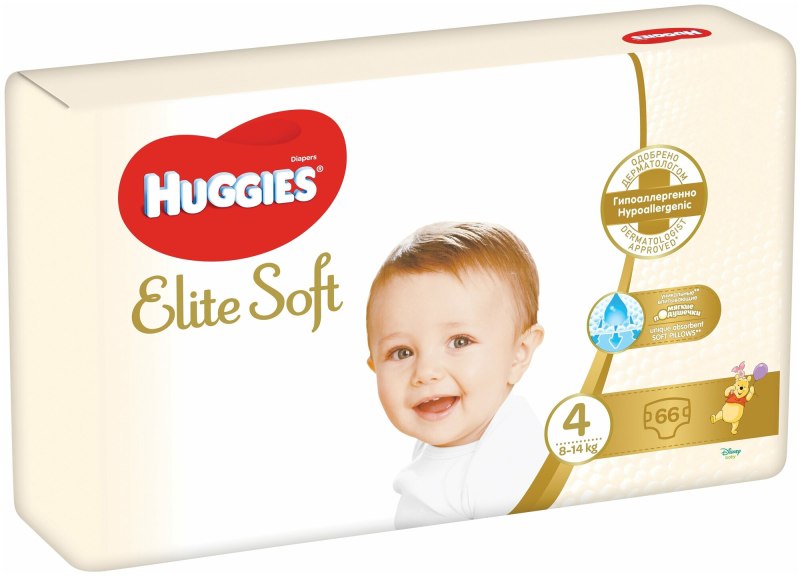 Huggies подгузники Elite Soft 4 (8-14 кг) 33 шт.
