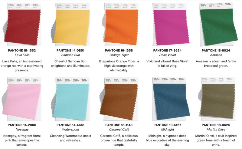 Pantone палитра цветов 2023