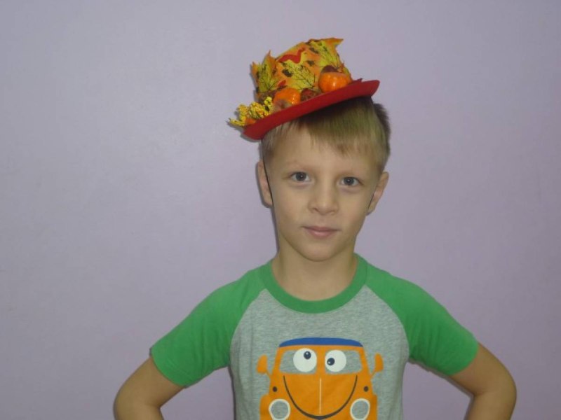 Осенняя шляпка в детский сад на конкурс