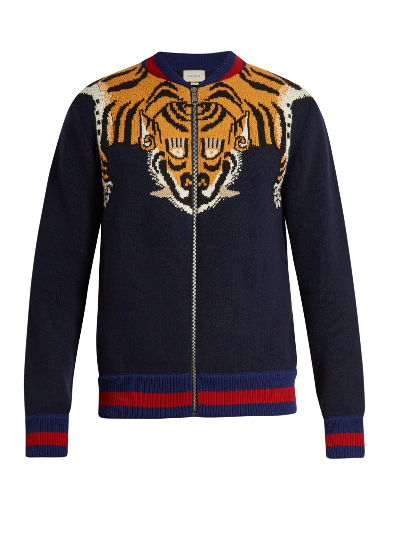 Gucci Blue Tiger Bomber