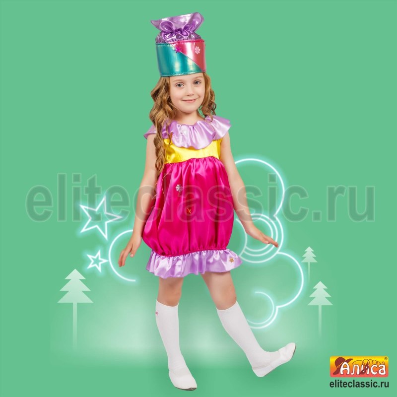 Новогодний костюм хлопушки для девочки