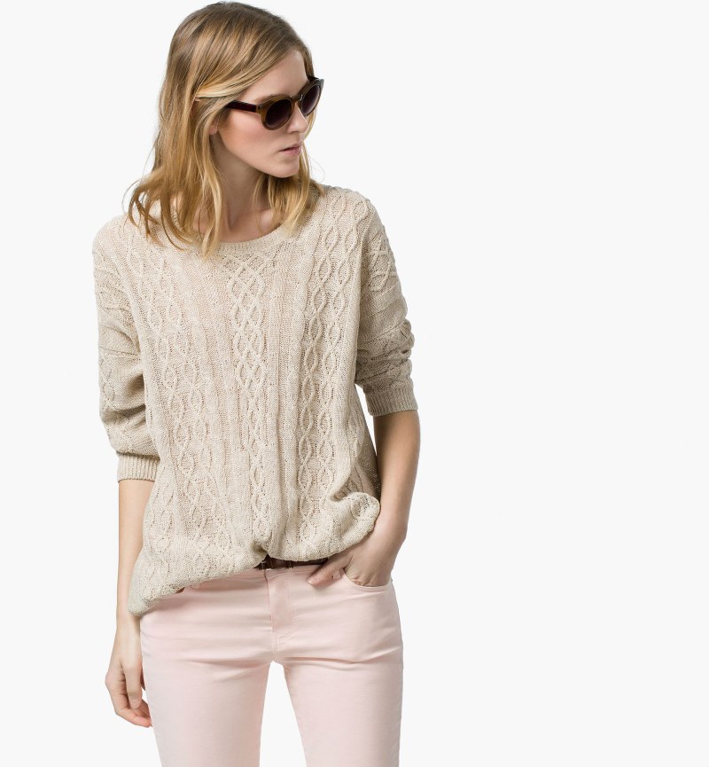 Свитер massimo Dutti бежевый