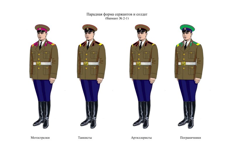 Парадная форма солдат армии РФ
