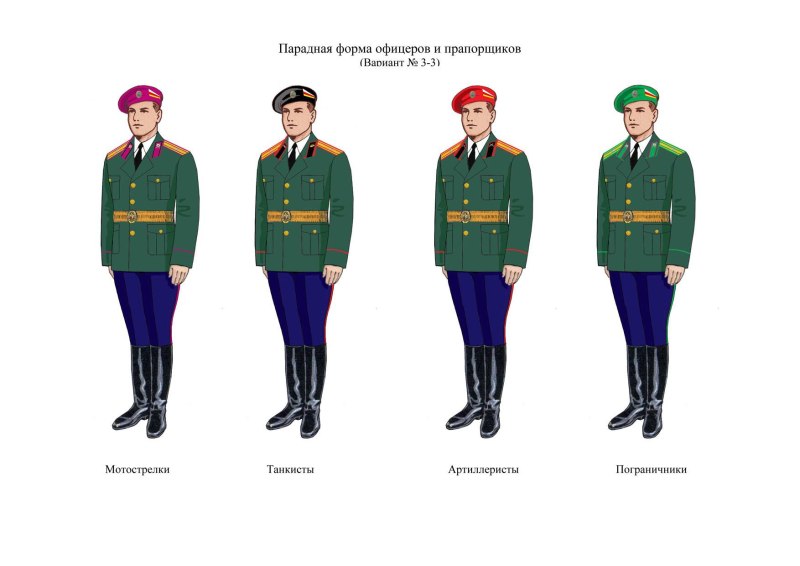 Парадная форма солдат армии РФ
