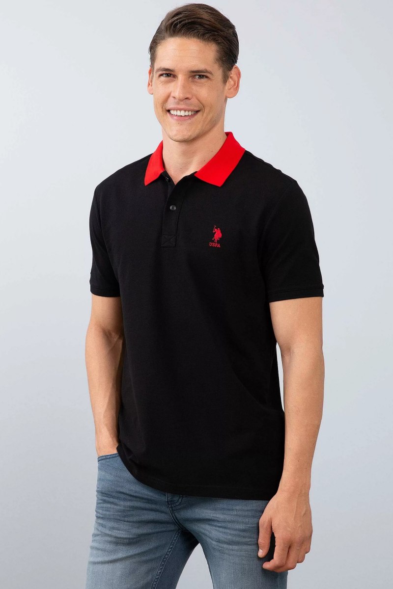 U.S. Polo Assn. Черная поло
