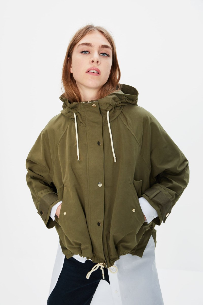 Zara ветровка женская хаки