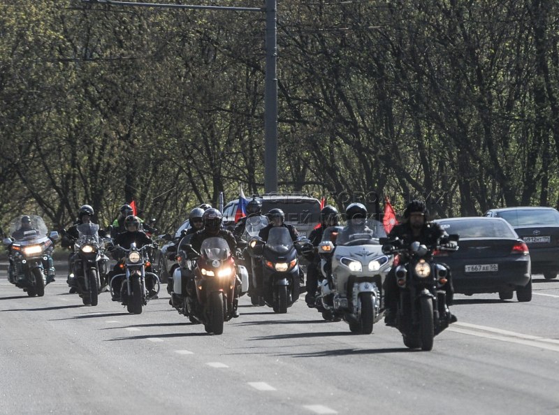 Байкеры 9 мая Москва