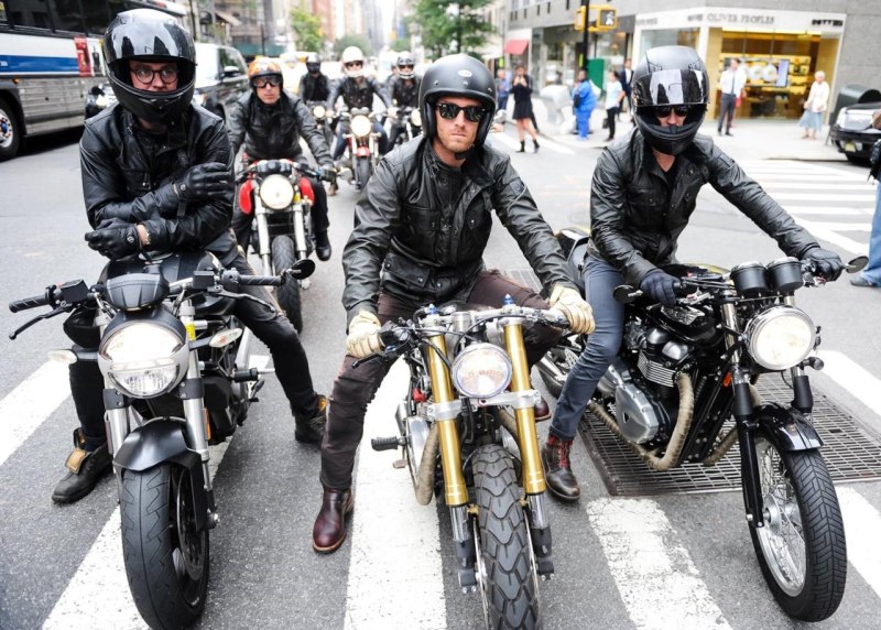 David Beckham на мотоцикле