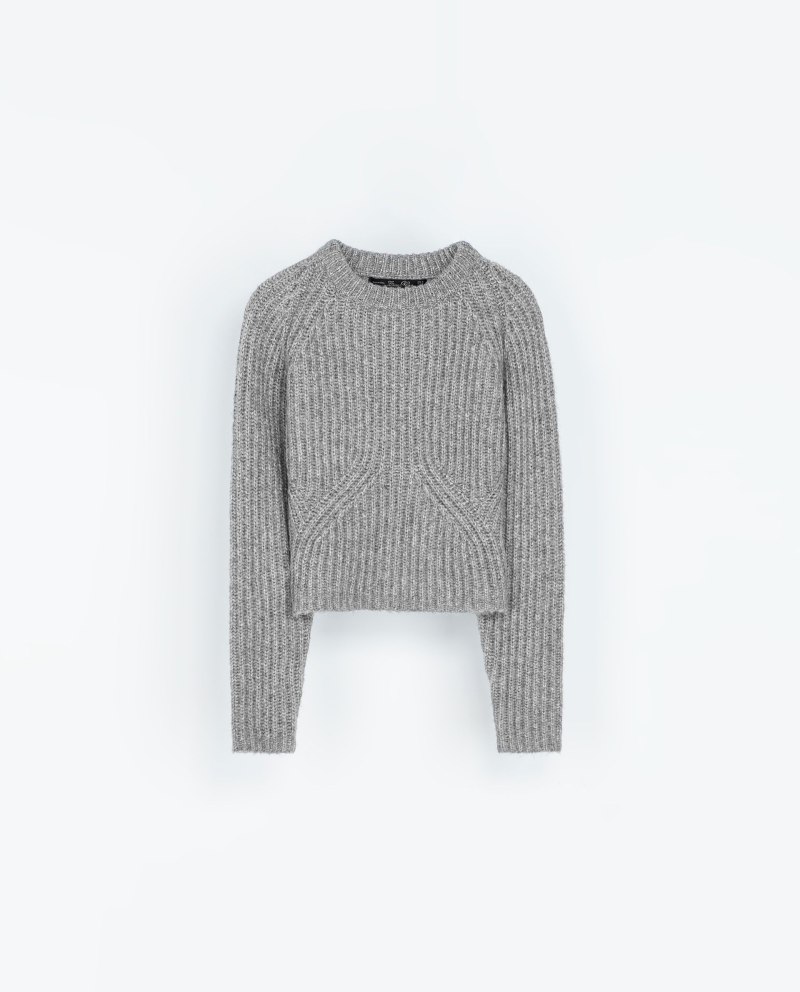 Zara Knit джемпер серый