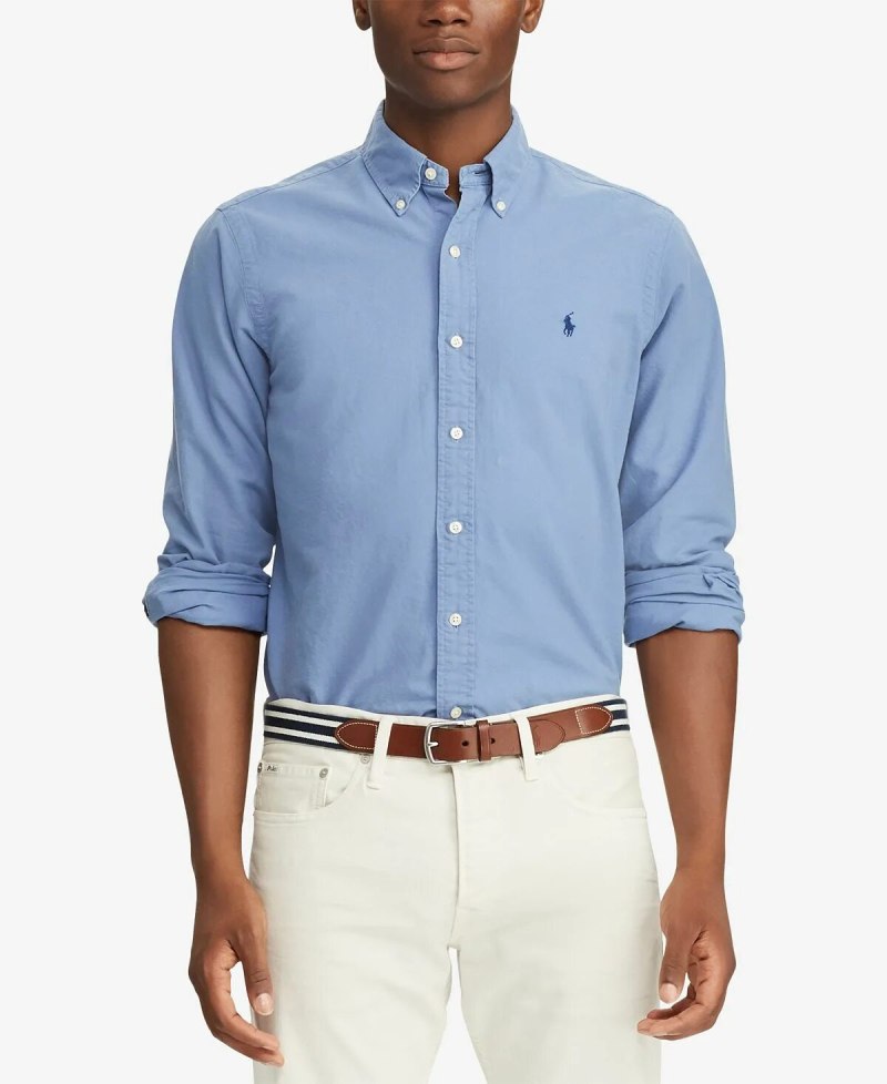 Голубая рубашка Polo Ralph Lauren