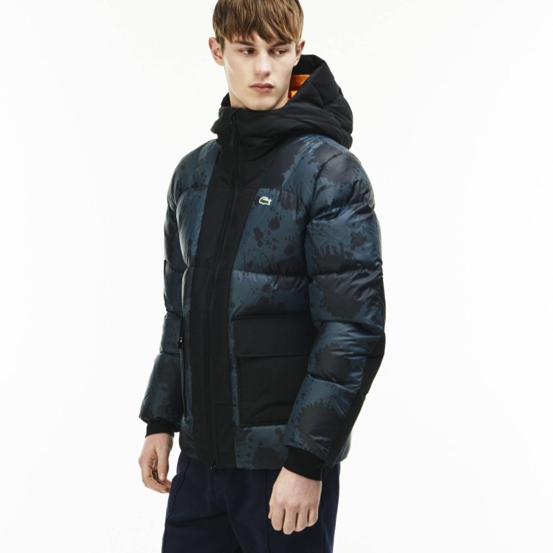 Пуховик Lacoste Hooded Colorblock