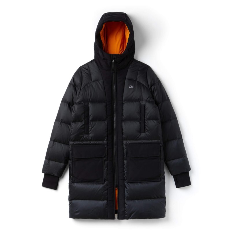 Lacoste мужской пуховик long Hooded Quilted