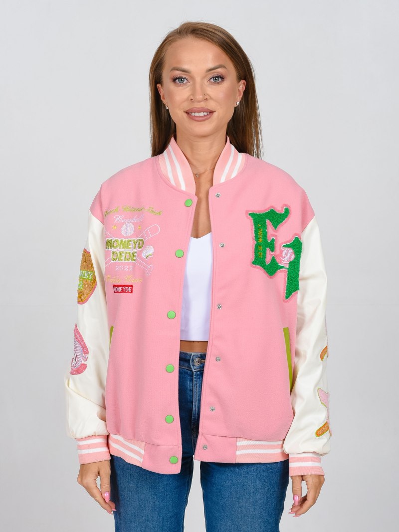 Бомбер розовый для девочки