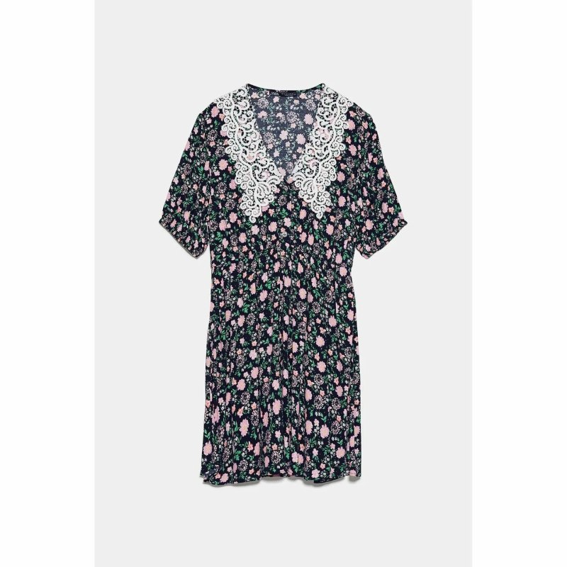 Платье Zara с белым воротником