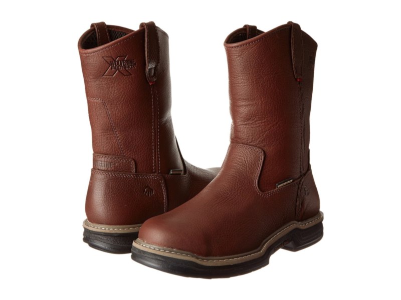 Wolverine work Boots Mens Buccaneer Multishox Steeltoe Waterproof Brown Leather