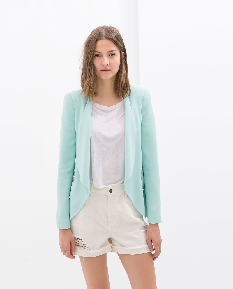 Блейзер Zara зеленый