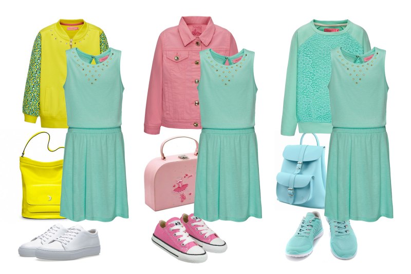 Сочетание мятного цвета в одежде для женщин