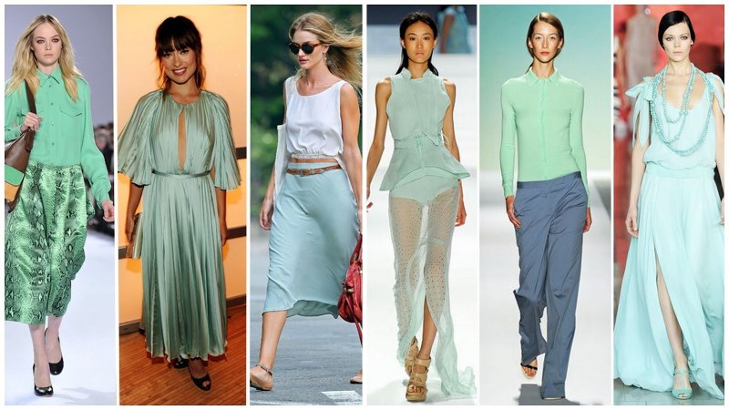Мятный цвет в одежде