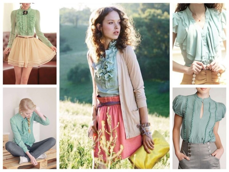 Мятный цвет в одежде