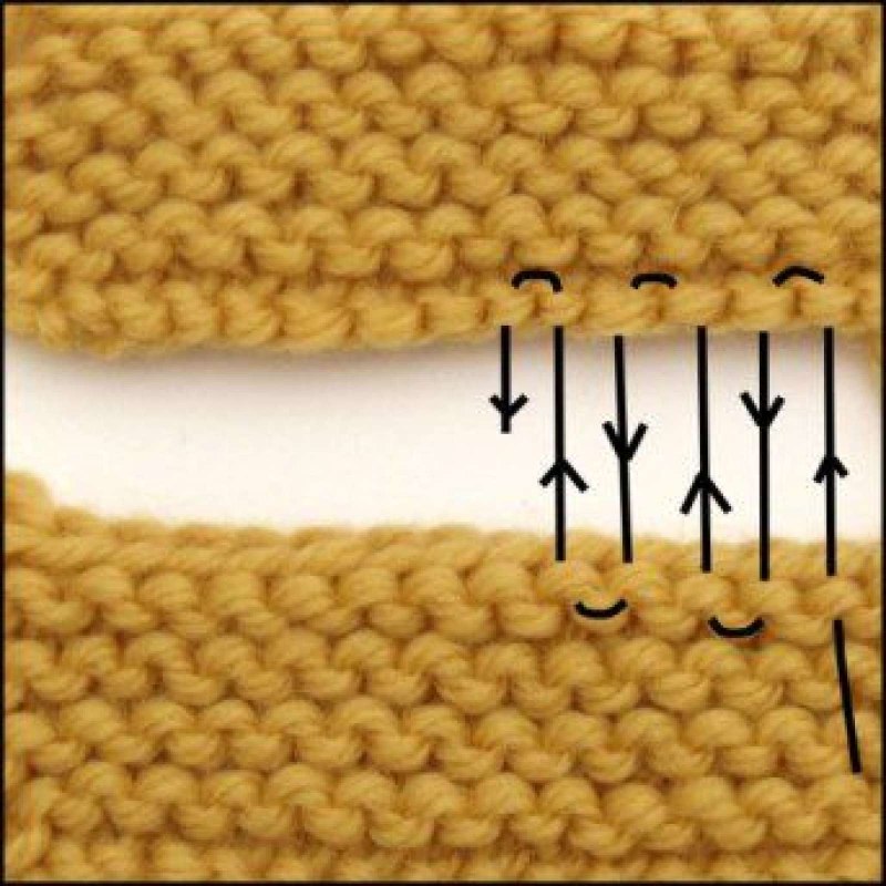 Шов на платочной вязке