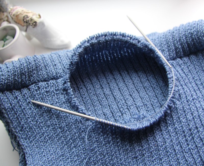 Горловина вязаного изделия